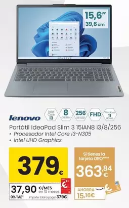 Lenovo - Portátil Ideapad Slim 3 151AN8 13/8/256