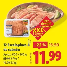 12 Escalopines De Salmon