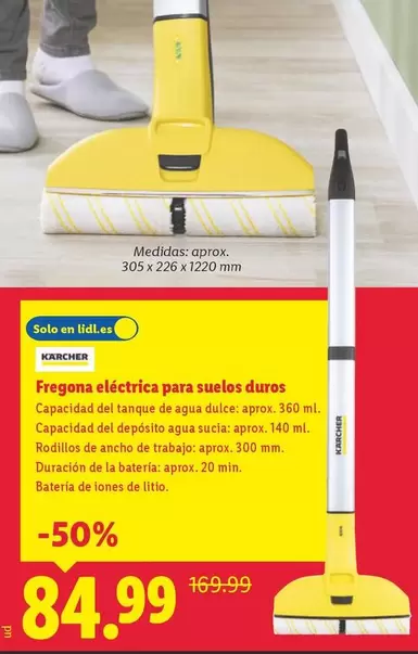 Kärcher - Fregona Eléctrica Para Suelos Duros