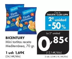 Bicentury - Mini Tortitas Receta Mediterranea