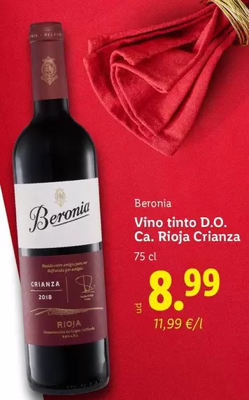 Beronia - Vino Tinto D.O. Ca. Rioja Crianza