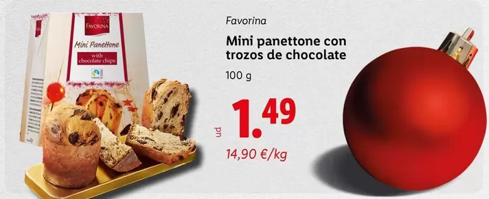 Favorina - Mini Panettone Con Trozos De Chocolate
