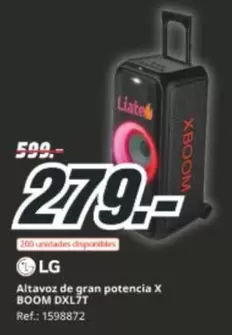 LG - Altavoz De Gran Potencia X Boom DXL7T