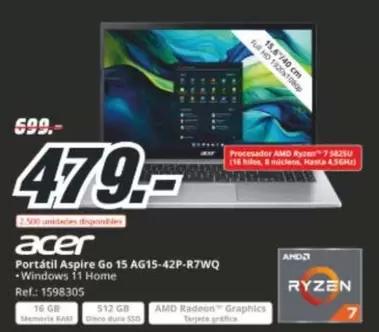 Acer - Portátil Aspire Go 15 Agis-42p-r7wq