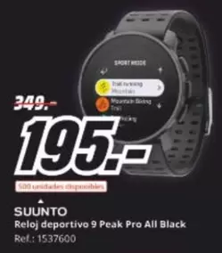 SUUNTO - Reloj Deportivo 9 Peak Pro All Black
