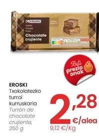 Eroski - Turrón De Chocolate Crujiente