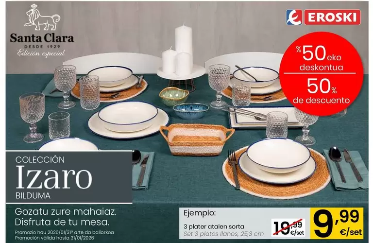 Eroski - Set 3 Platos Llanos