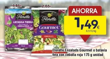 Florette - Ensalada Gourmet O Batavia Fina Con Cebolla Roja