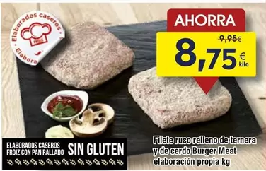 Froiz - Filete Ruso Relleno De Termera Y De Cerdo Burger Meal