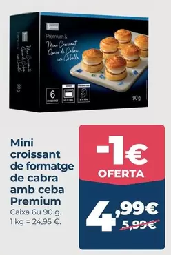Premium - Mini Croissant De Formatge De Cabra Amb Ceba