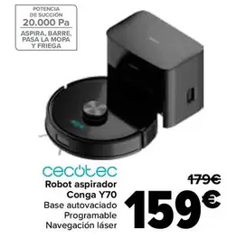 Cecotec - Robot Aspirador Conga Y70