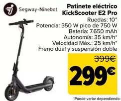 Segway Ninebot - Patinete Electrico Kickscooter E2 Pro
