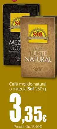 Sol - Cafe Molido Natural O Mezcla