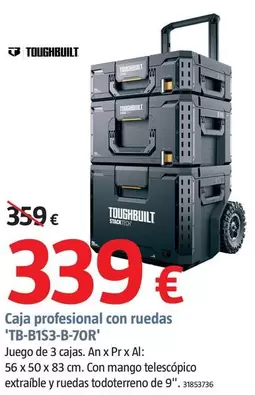 ToughBuilt - Caja Profesional Con Ruedas 'TB-B1S3-B-70R'