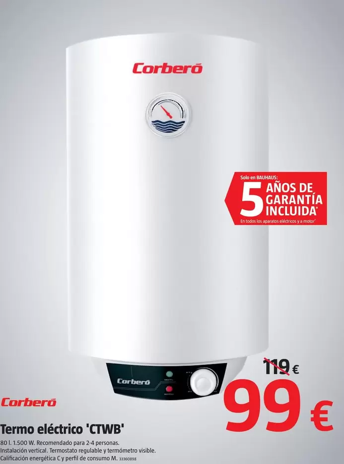 Corberó - Termo Eléctrico 'CTWB'