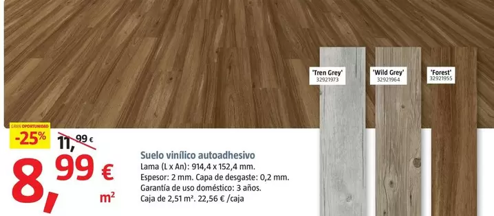 Suelo Vinílico Autoadhesivo