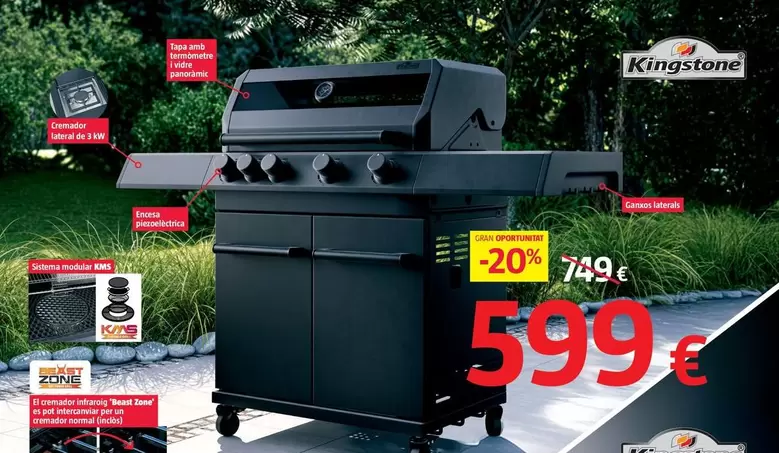 Kingstone - Barbacoa De Gas 'Cliff 4500'