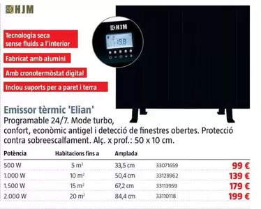 HJM - Emisor Térmico 'Elian'