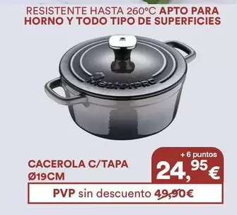 Cacerola C/Tapa Ø19cm