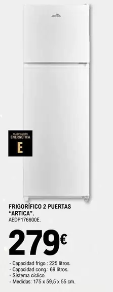 Artica - Frigorífico 2 Puertas 