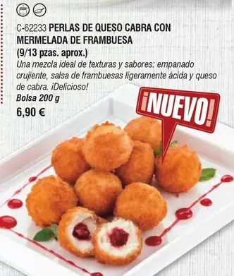 Ideal - Perlas De Queso Cabra Con Mermelada De Frambuesa