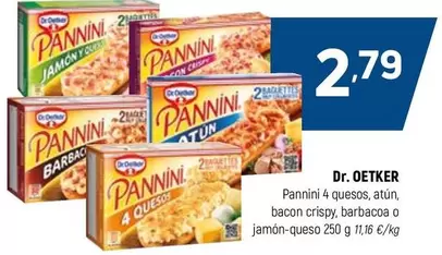 Dr Oetker - Pannini 4 Quesos, Atún, Bacon Crispy, Barbacoa O Jamon-queso