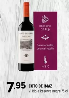 Coto de Imaz - Vi Rioja Reserva Negre