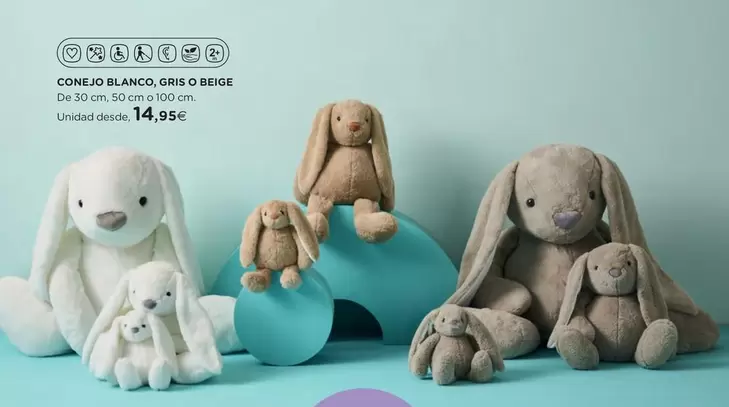 Blanco - Conejo Gris O Beige