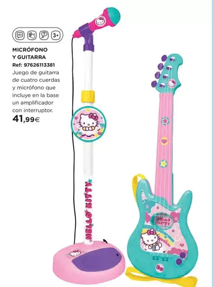 Hello Kitty - Microfono Y Guitarra
