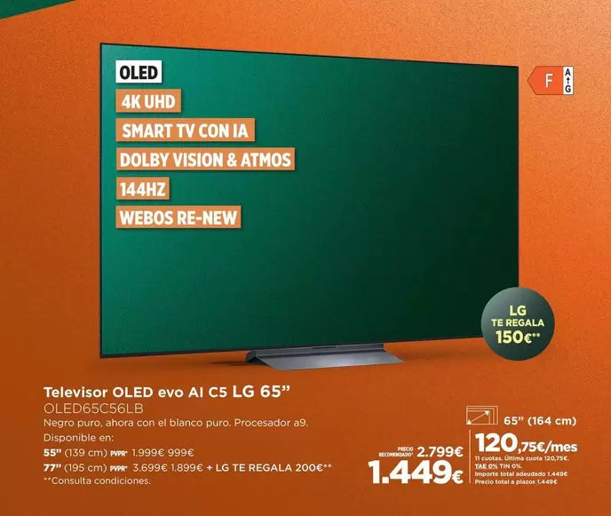 LG - Televisor Oled Evo Ai Cs 65"