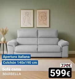 Marbella - Apertura Italiana Colchón 140x190 Cm