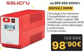 Salicru - Sa Si Sps 650 Soho+ 650va/ 360w