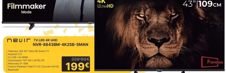 Nevir - Tv Led 4k38b-sman