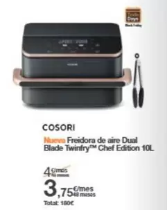 Cosori - Nueva Freidora De Aire Dual Blade Twinfry Chef Edition 10l