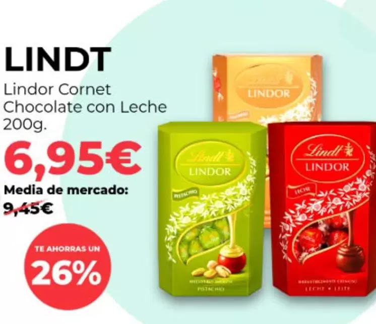 Lindt - Lindor Cornet Chocolate Con Leche