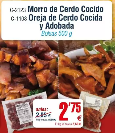 Morro De Cerdo Cocido Oreja De Cerdo Cocida Y Adobada