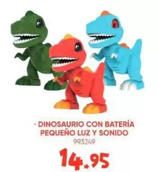 Dinosaurio Con Batería Pequeño Luz Y Sonido