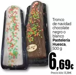 Pastelería Huesca - Tronco De Navidad Chocolate Negro O Blanco