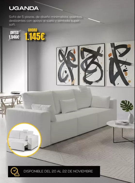 soft - Uganda Safata De 3 Plazas