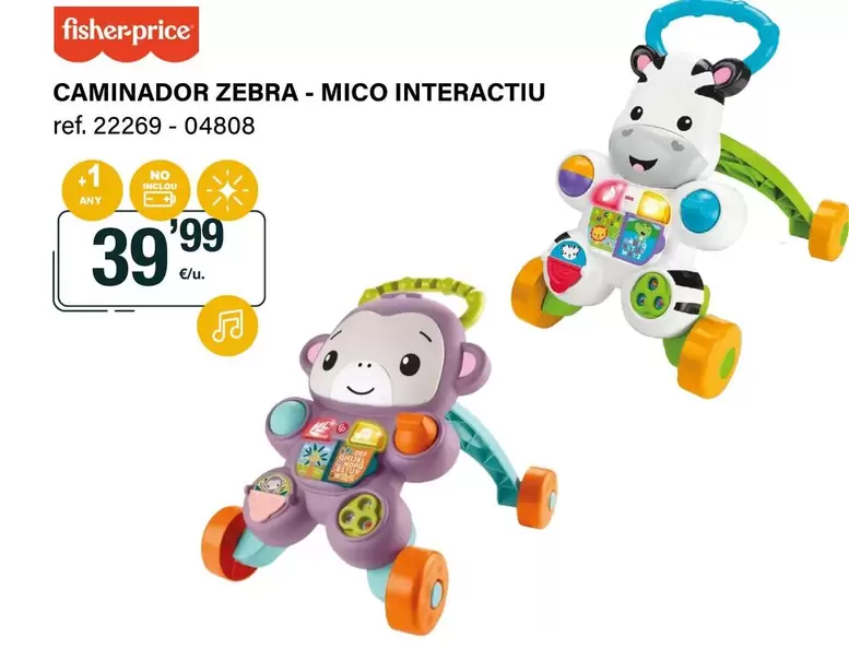 Fisher-Price - Caminador Zebra - Mico Interactiu