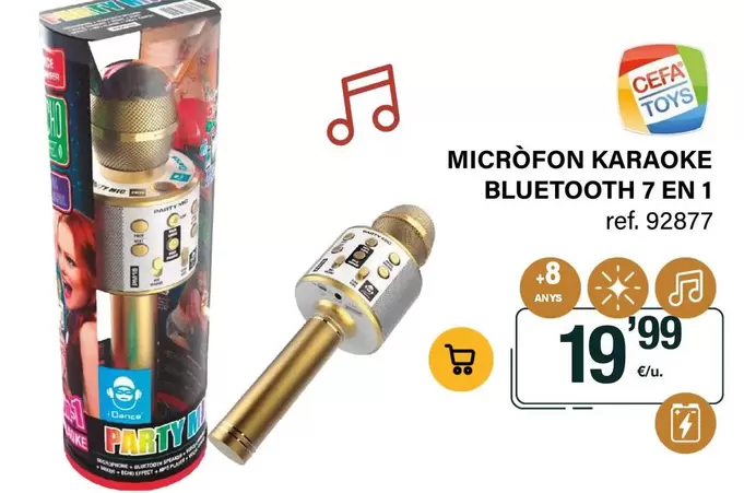 Party - Micrófon Karaoke Bluetooth 7 En 1