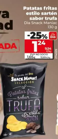 Dia Snack Maniac - Patatas Fritas Estilo Sartén Sabor Trufa