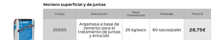 Mortero Superficial Y De Juntas