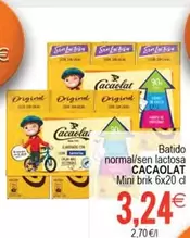Cacaolat - Batido Normal/ Sen Lactosa Mini Brik 6x20 Cl