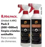 Pack 2 (500 +500ml) Limpia Cristales Antihollín