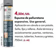 QS - Espuma De Poliuretano Expansiva. Uso General.