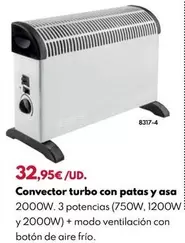 Convector Turbo Con Patas Y Asa