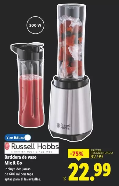 Russell Hobbs - Batidora De Vaso Mix & Go