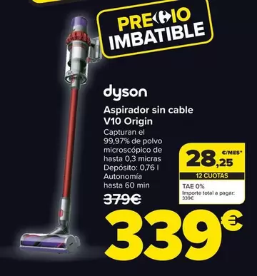 Dyson - Aspirador Sin Cable V10 Origin