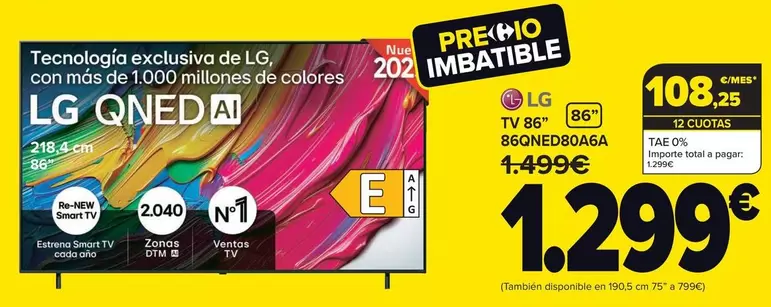 LG - Tv 86" 86qned80a6a